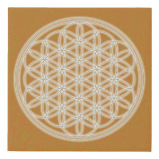 Flower of Life - Orange - Faux Canvas Print