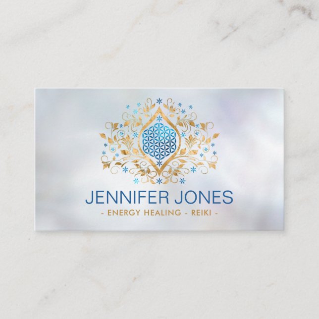 Flower of life ornament  business card (Front)