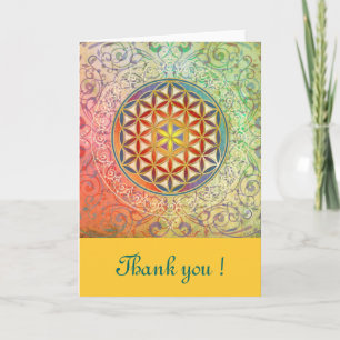 Flower of Life - Ornament I + your Text Thank You Card