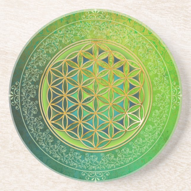 Flower of Life - Ornament II Drink Coaster (Front)