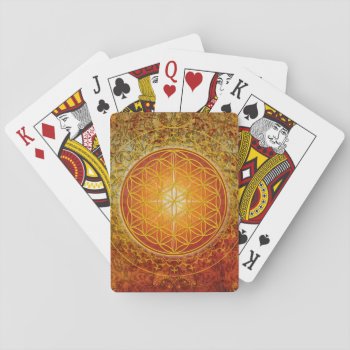 Flower Of Life - Ornament Iii Playing Cards by SpiritEnergyToGo at Zazzle