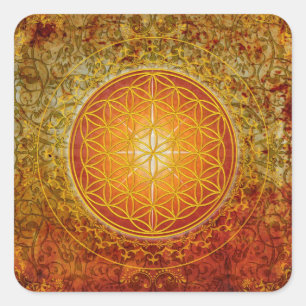 Flower of Life - Ornament III Square Sticker