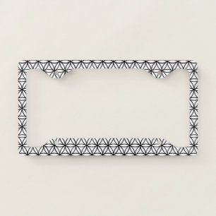 Flower of Life Pattern: Black & White License Plate Frame