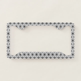 Flower of Life Pattern: Black & White License Plate Frame