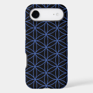 Flower of Life Pattern – Blue on Black iPhone 17 Air Case