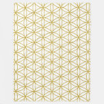 Flower Of Life Pattern Gold Fleece Blanket at Zazzle