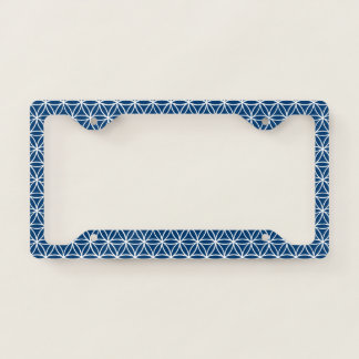 Flower of Life Pattern: Navy Blue License Plate Frame