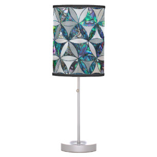 Flower of life pattern - Pearl and abalone Table Lamp