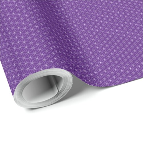 Flower of Life Pattern Purple Wrapping Paper