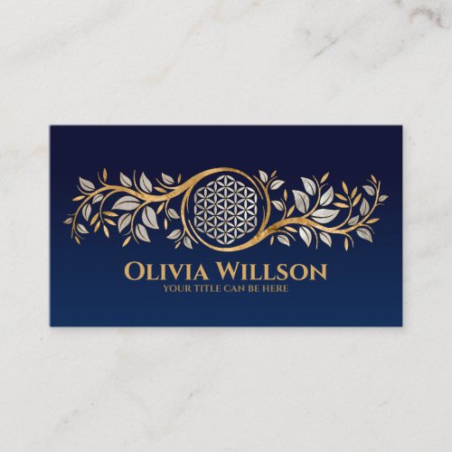 Flower of life _ Pearl and Gold Business Card