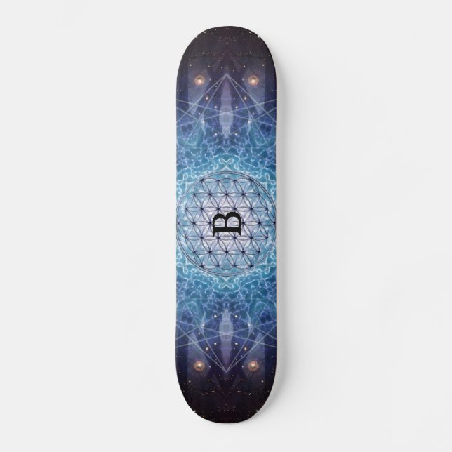 Flower of Life / Personalized Spiritual Gift Skateboard Deck (Front)