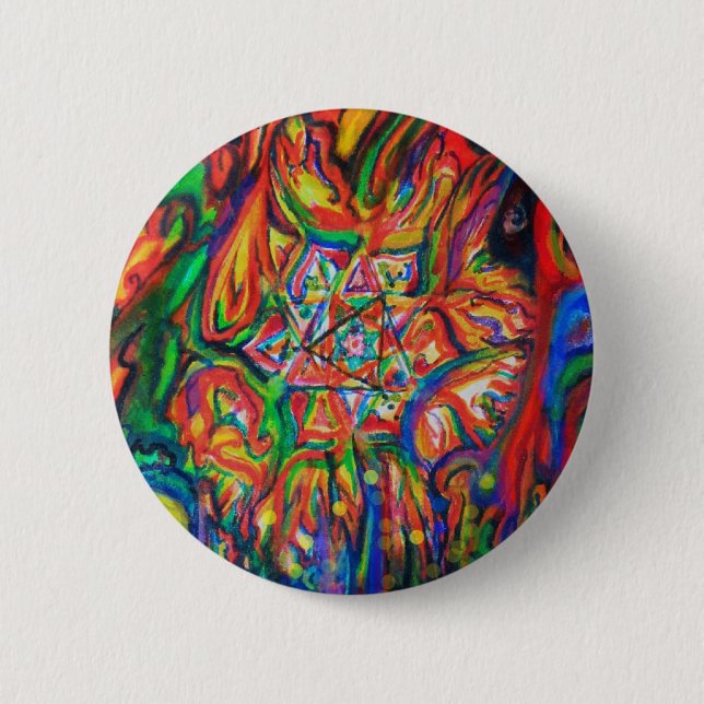 Flower of Life Pinback Button (Front)