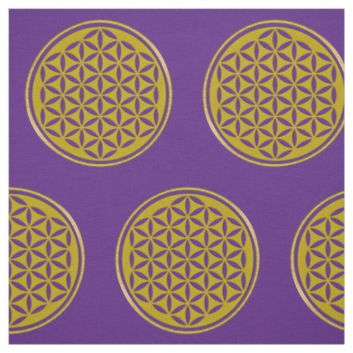 Flower of Life - punched gold + your ideas Fabric