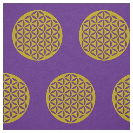 Flower of Life - punched gold + your ideas Fabric