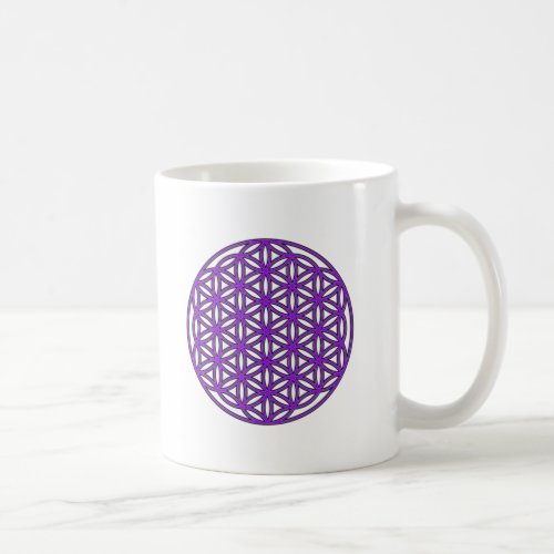 Flower of Life Purple Coffee Mug