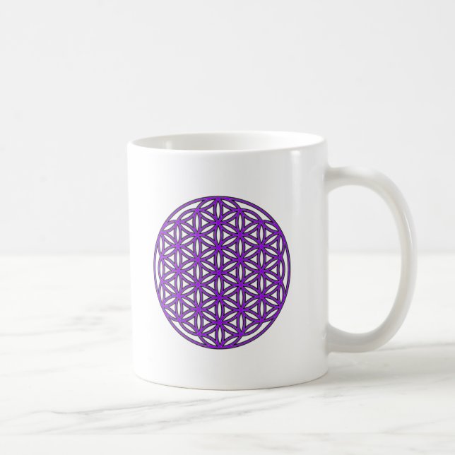 Flower of Life Purple Coffee Mug (Right)