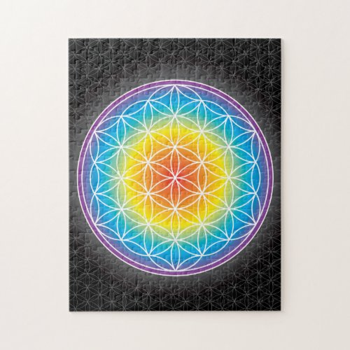 FLOWER OF LIFE _ RAINBOW JIGSAW PUZZLE