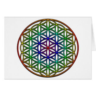Flower of Life (rainbow) sacred geometry symbol Cards
