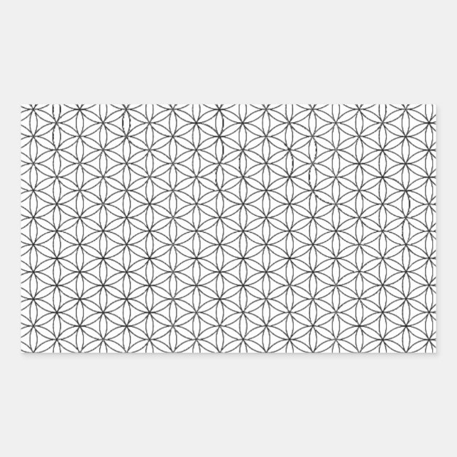 Flower of Life Rectangular Sticker (Front)