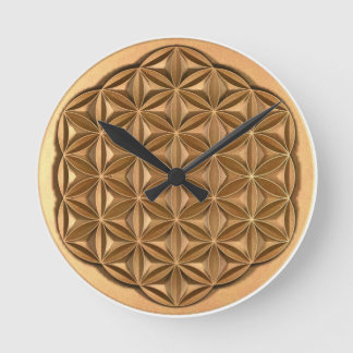 Flower of Life Round Clock