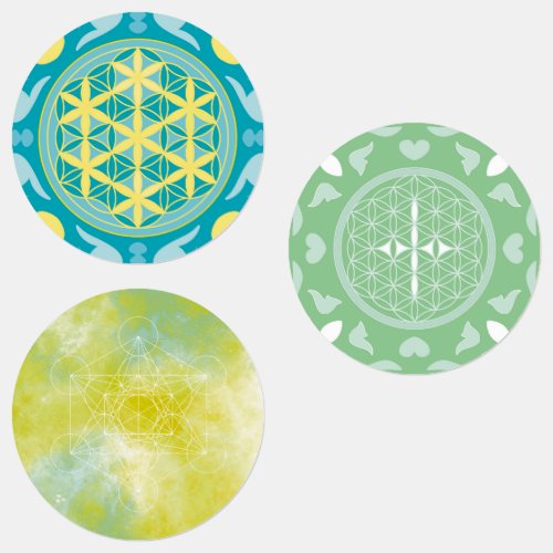 flower of life sacred geometricmandalazen label