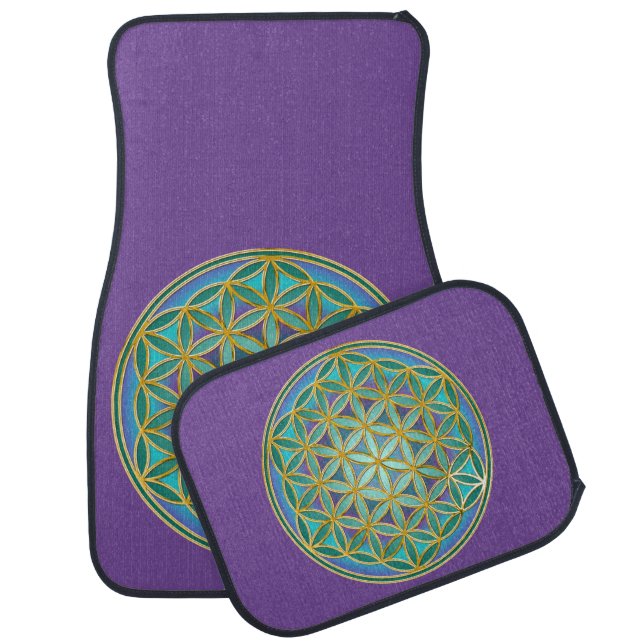 FLOWER OF LIFE - Sacred Geometrie Design 1 Car Floor Mat (Set)