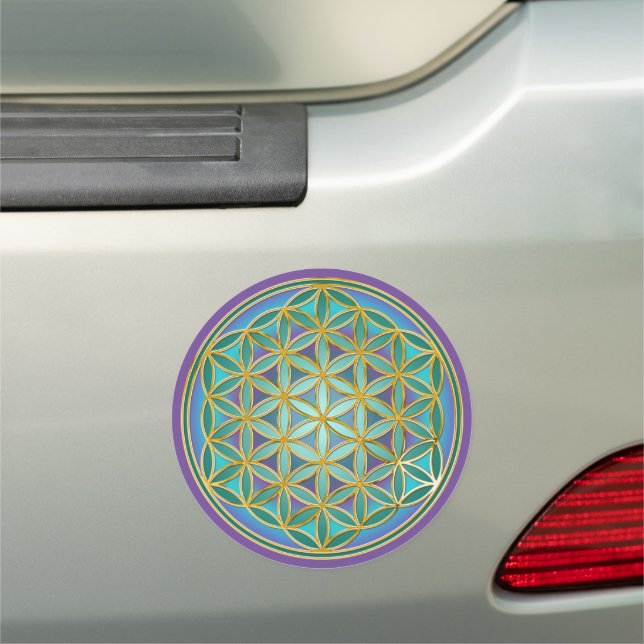 FLOWER OF LIFE - Sacred Geometrie Design 1 Car Magnet (In Situ)