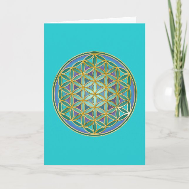 FLOWER OF LIFE - Sacred Geometrie Design 1 Card (Front)