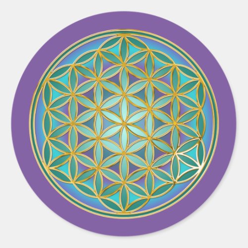 FLOWER OF LIFE _ Sacred Geometrie Design 1 Classic Round Sticker