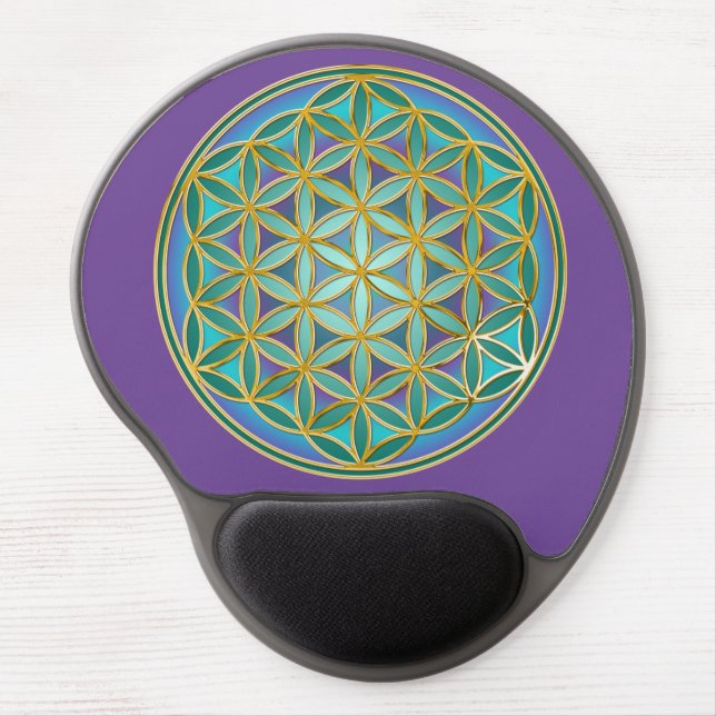 FLOWER OF LIFE - Sacred Geometrie Design 1 Gel Mouse Pad (Front)