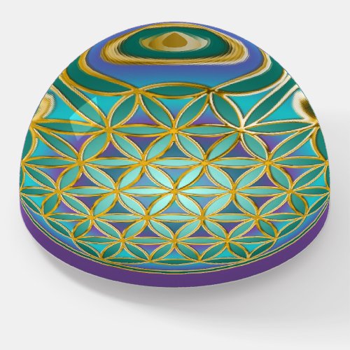 FLOWER OF LIFE _ Sacred Geometrie Design 1 Paperweight
