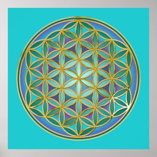 FLOWER OF LIFE _ Sacred Geometrie Design 1 Poster