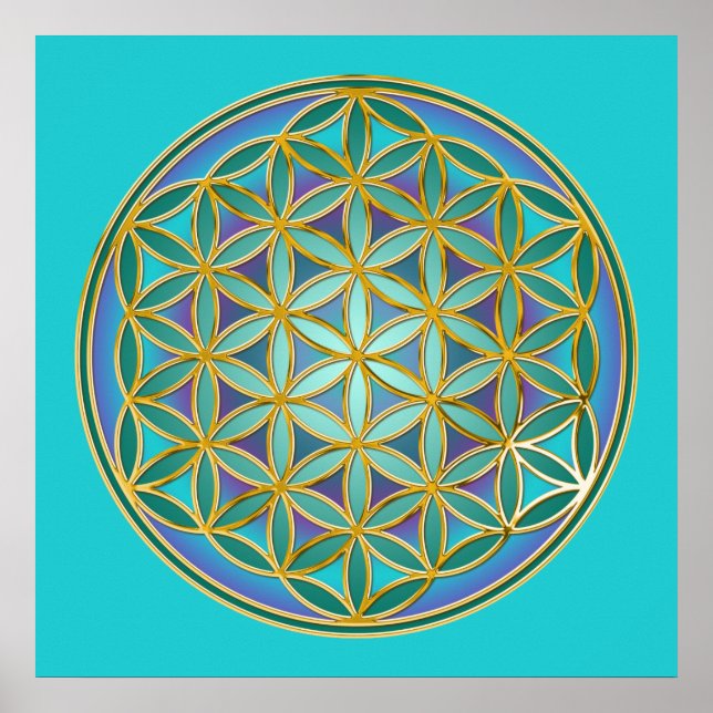 FLOWER OF LIFE - Sacred Geometrie Design 1 Poster (Front)