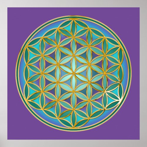 FLOWER OF LIFE _ Sacred Geometrie Design 1 Poster