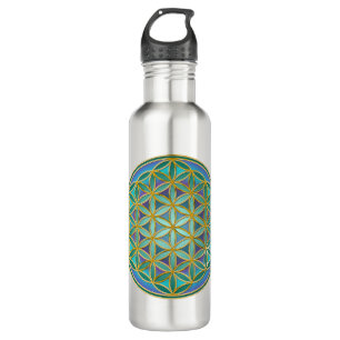 FLOWER OF LIFE - Sacred Geometrie Design 1 Stainless Steel Water Bottle