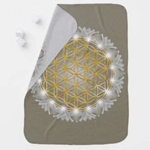 FLOWER OF LIFE - Sacred Geometrie Light 1 Baby Blanket