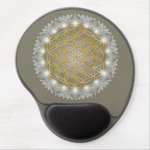 FLOWER OF LIFE - Sacred Geometrie Light 1 Gel Mouse Pad