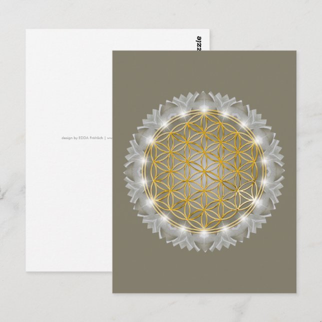 FLOWER OF LIFE - Sacred Geometrie Light 1 Postcard (Front/Back)