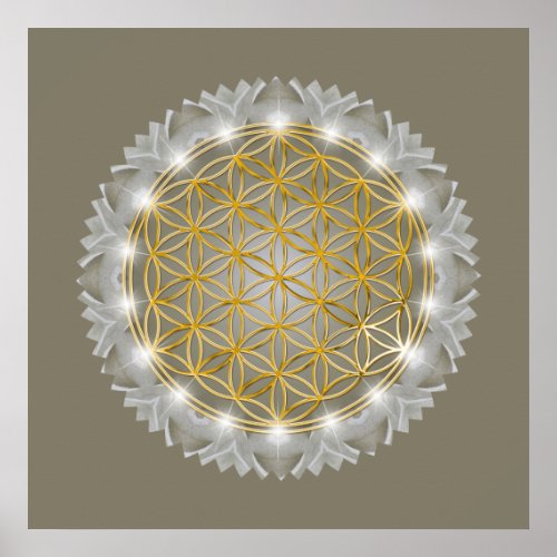 FLOWER OF LIFE _ Sacred Geometrie Light 1 Poster