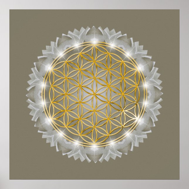 FLOWER OF LIFE - Sacred Geometrie Light 1 Poster (Front)
