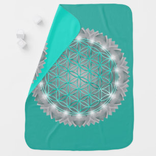 FLOWER OF LIFE - Sacred Geometrie Light 2 Baby Blanket