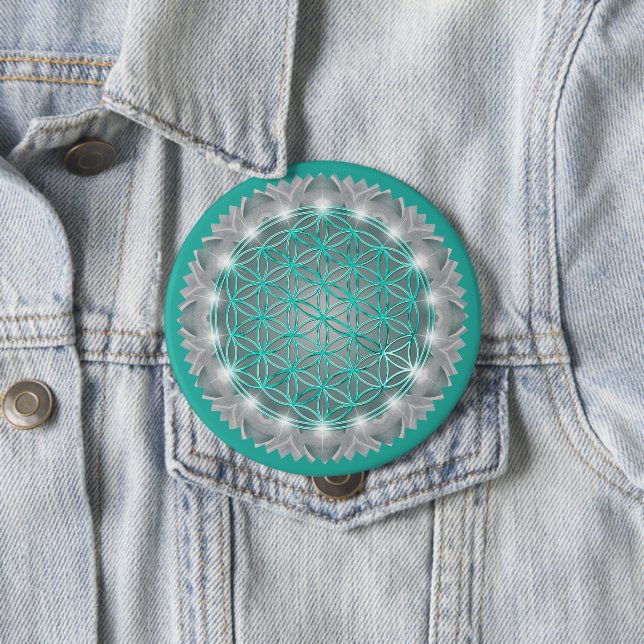 FLOWER OF LIFE - Sacred Geometrie Light 2 Button (In Situ)