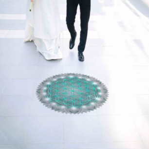 FLOWER OF LIFE - Sacred Geometrie Light 2 Floor Decals