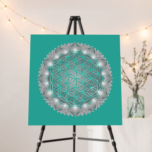 FLOWER OF LIFE - Sacred Geometrie Light 2 Foam Board