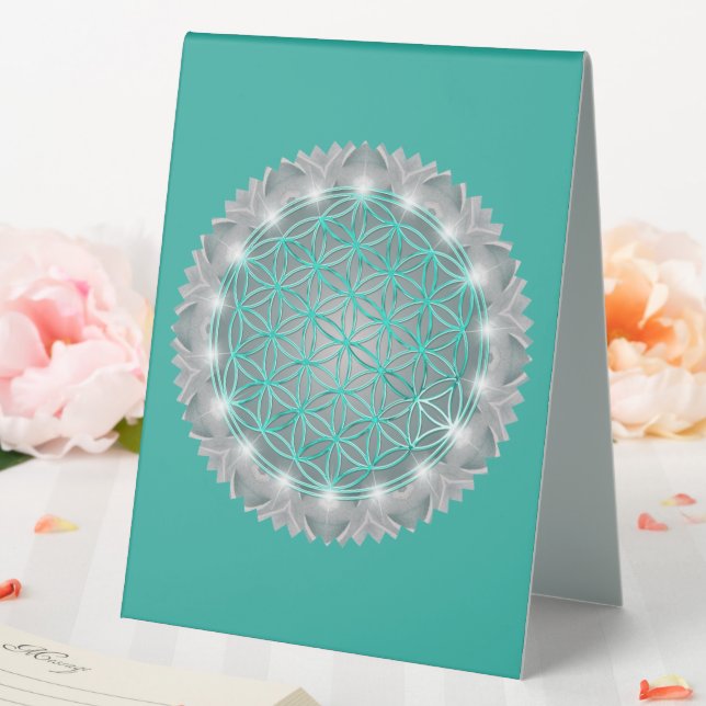 FLOWER OF LIFE - Sacred Geometrie Light 2 Table Tent (In SItu (Wedding))