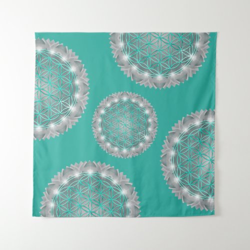 FLOWER OF LIFE _ Sacred Geometrie Light 2 Tapestry