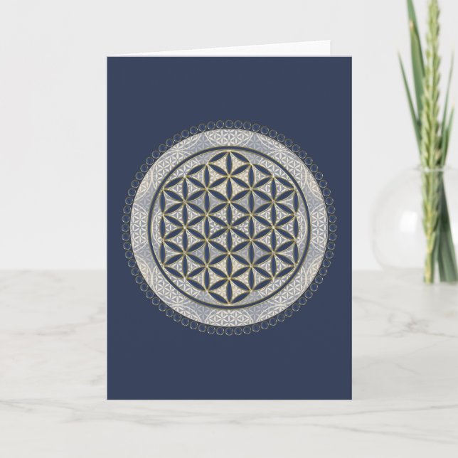 FLOWER OF LIFE - Sacred Geometrie Symbol Art 1 Card (Front)