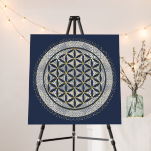 FLOWER OF LIFE - Sacred Geometrie Symbol Art 1 Foam Board