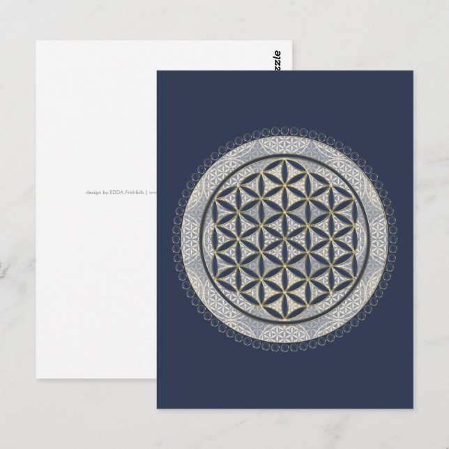 FLOWER OF LIFE - Sacred Geometrie Symbol Art 1 Postcard (Front/Back)