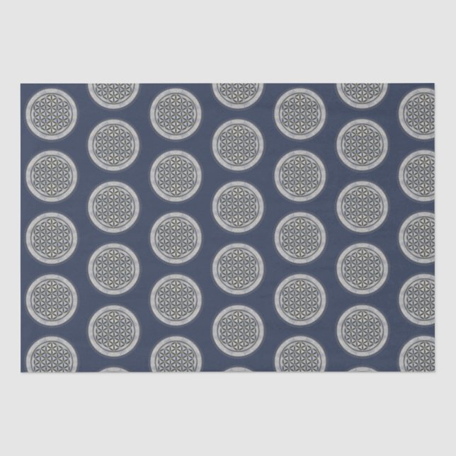 FLOWER OF LIFE - Sacred Geometrie Symbol Art 1 Tissue Paper (Front)